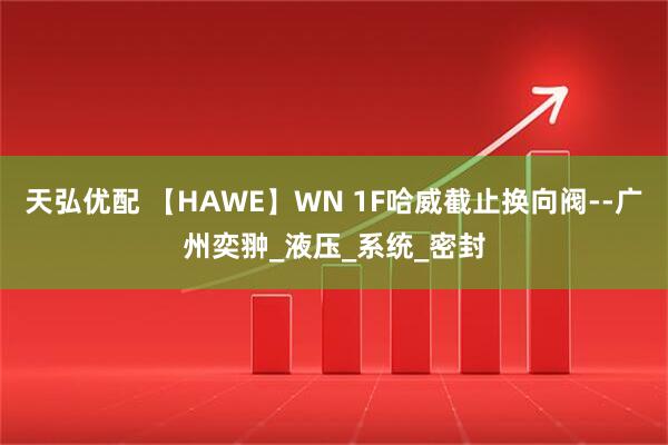天弘优配 【HAWE】WN 1F哈威截止换向阀--广州奕翀_液压_系统_密封
